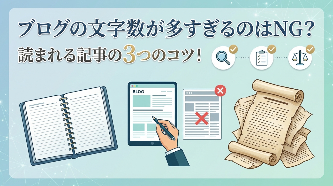 ブログの文字数が多すぎるのはNG?読まれる記事の3つのコツ!