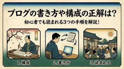 ブログの書き方や構成の正解は？初心者でも読まれる3つの手順を解説！