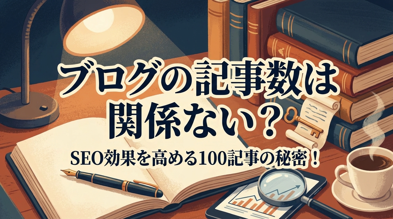 ブログの記事数は関係ない?SEO効果を高める100記事の秘密!