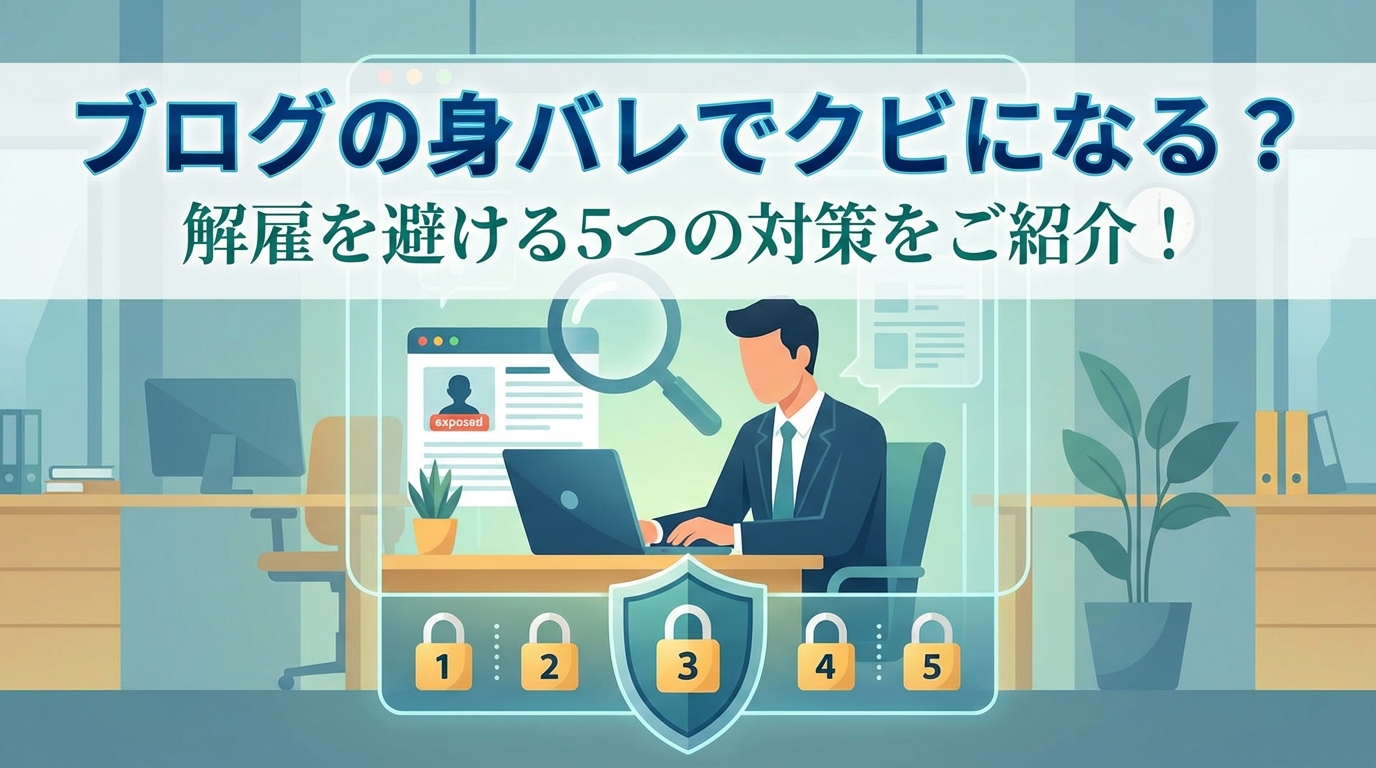 ブログの身バレでクビになる?解雇を避ける5つの対策をご紹介!