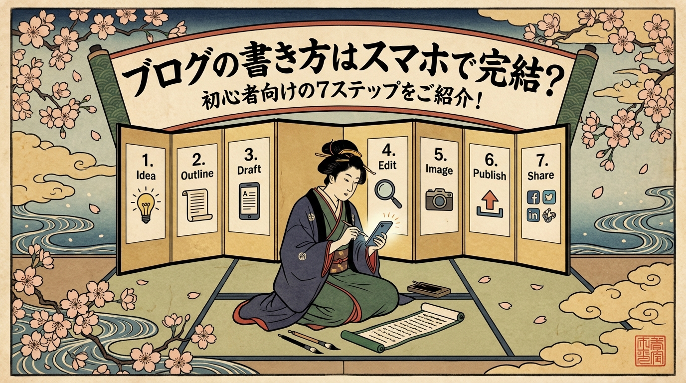 ブログの書き方はスマホで完結？初心者向けの7ステップをご紹介！