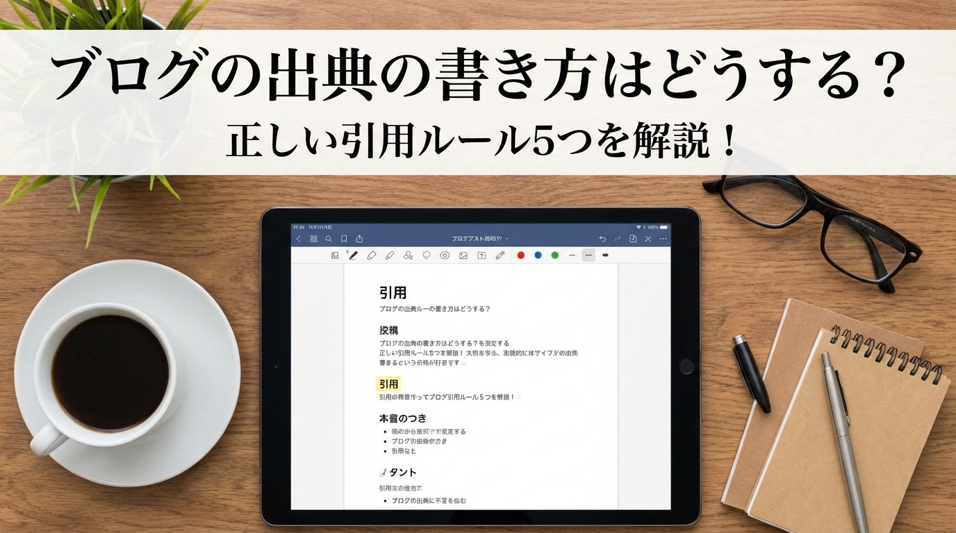 ブログの出典の書き方はどうする？正しい引用ルール5つを解説！