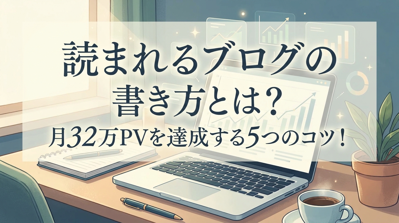 読まれるブログの書き方とは？月32万PVを達成する5つのコツ！